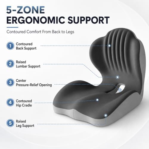Contoured L-shaped office chair cushion — photo 4