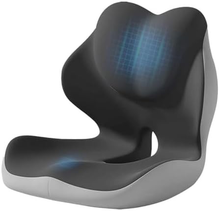 L-shaped cushion with lumbar support and cutout